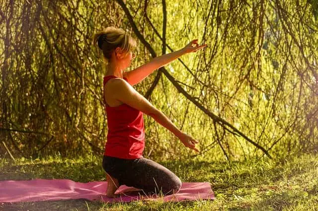 Using Yoga Mat to do yoga during camping trip
