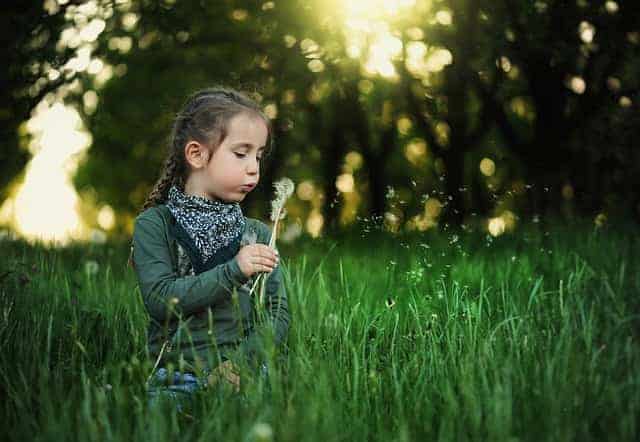 A girl child in nature